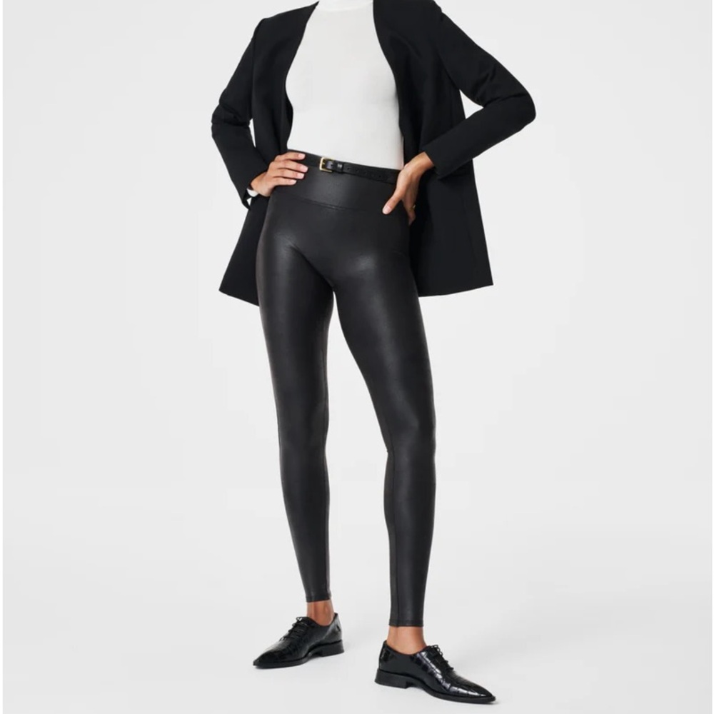 Spanx Black Faux Leather Leggings